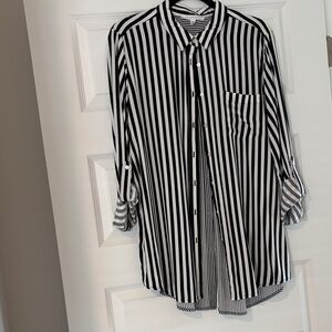 Black and White Striped Shirt